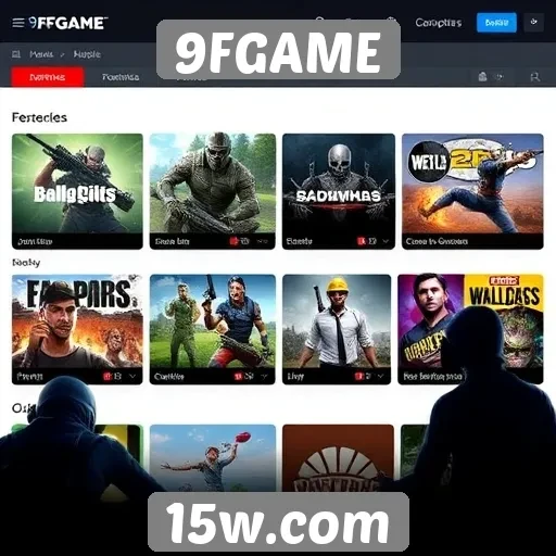 Navegação intuitiva no site de jogos 9FGAME